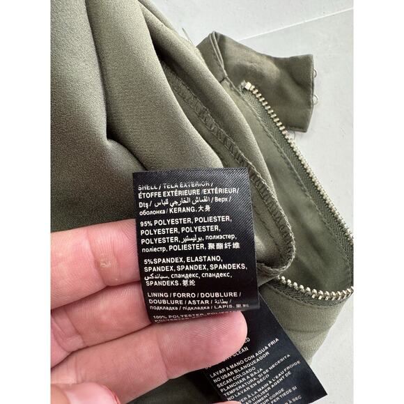 BEBE Women's Halter Neck Zip Up Jumpsuit Olive Green Size XS - Picture 5 of 6